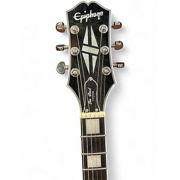 Used Epiphone Les Paul Custom Silverburst Solid Body Electric Guitar