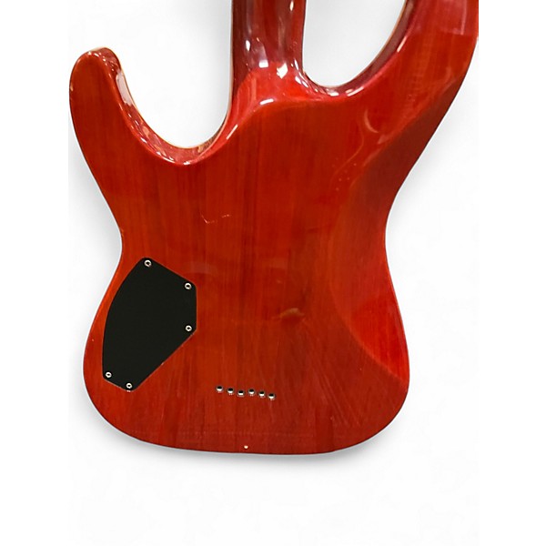 Used Schecter Guitar Research Standard Orange Solid Body Electric Guitar