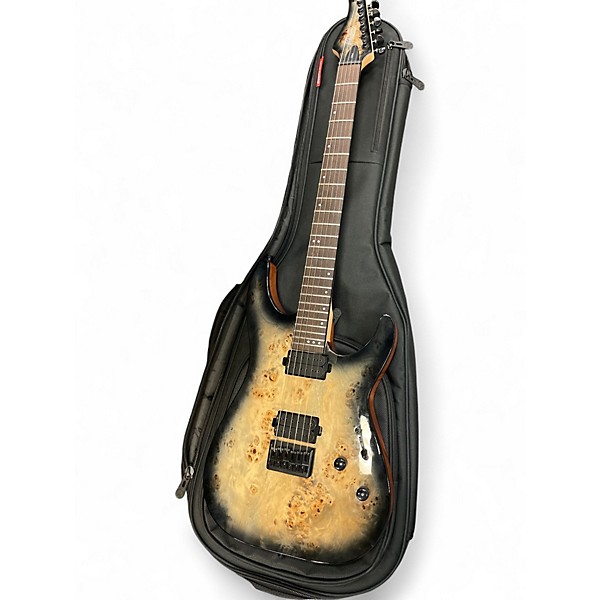 Used Schecter Guitar Research CR6 BLACK BURL Solid Body Electric Guitar