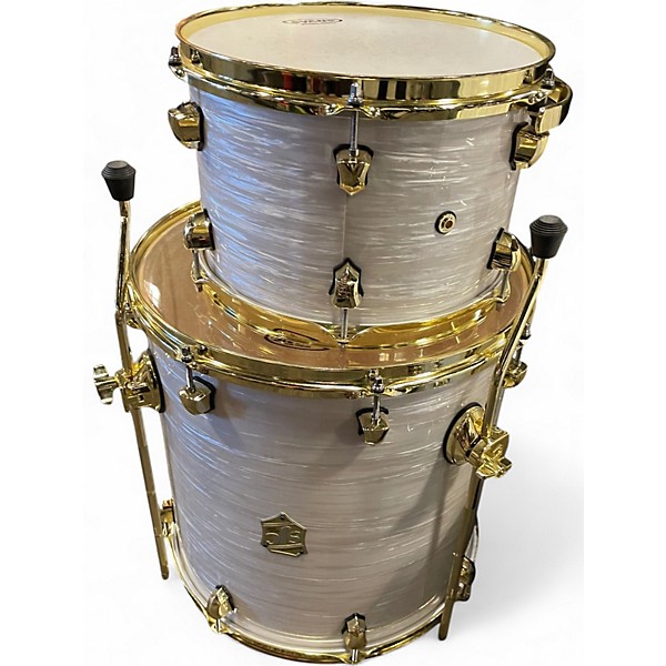 Used SJC Drums 3 Piece PROVIDENCE CALCUTTA WHITE Drum Kit