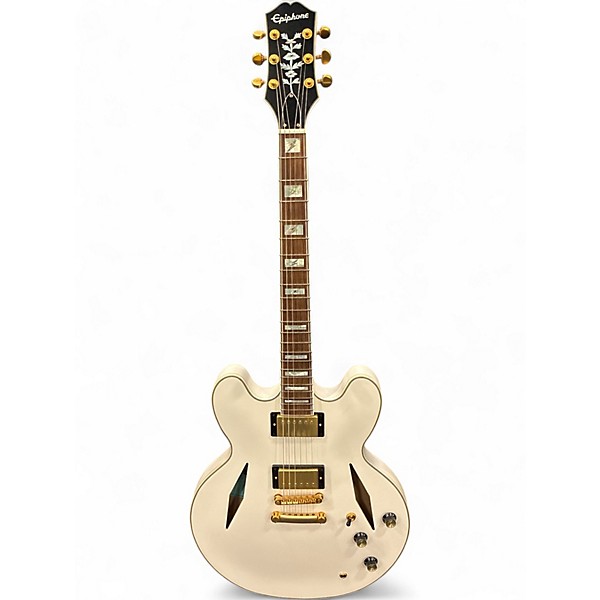 Used Epiphone EMILY WOLFE SHERATON Classic White Hollow Body Electric Guitar