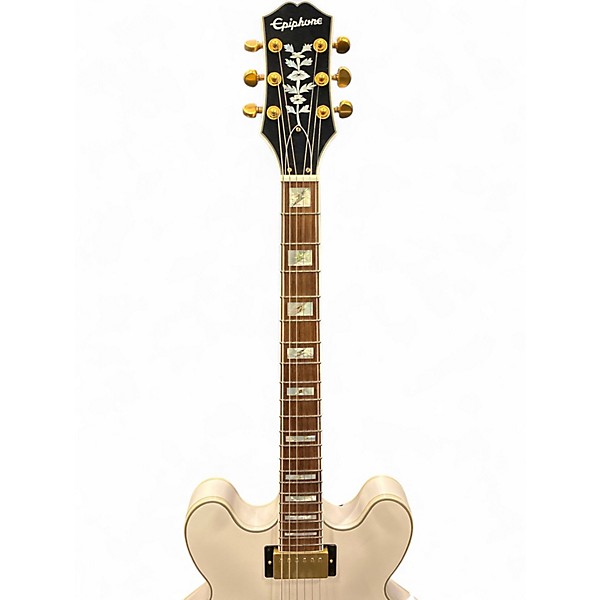 Used Epiphone EMILY WOLFE SHERATON Classic White Hollow Body Electric Guitar