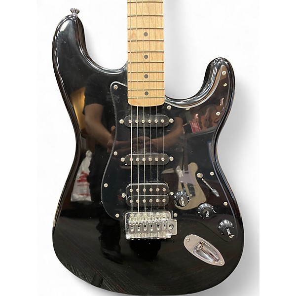 Used Squier SONIC STRATOCASTER Black Solid Body Electric Guitar