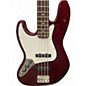 Used Fender Standard Jazz Bass Left Handed Maroon Electric Bass Guitar