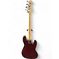 Used Fender Standard Jazz Bass Left Handed Maroon Electric Bass Guitar