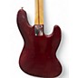 Used Fender Standard Jazz Bass Left Handed Maroon Electric Bass Guitar