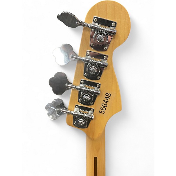 Used Fender Standard Jazz Bass Left Handed Maroon Electric Bass Guitar