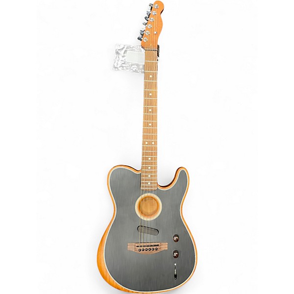 Used Fender Acoustasonic Player Telecaster Black Acoustic Electric Guitar