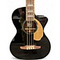 Used Fender Kingman Acoustic Electric Bass Black Acoustic Bass Guitar