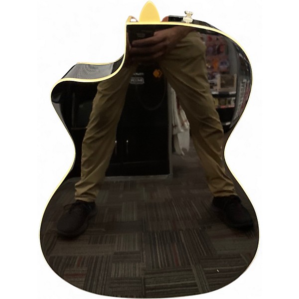 Used Fender Kingman Acoustic Electric Bass Black Acoustic Bass Guitar