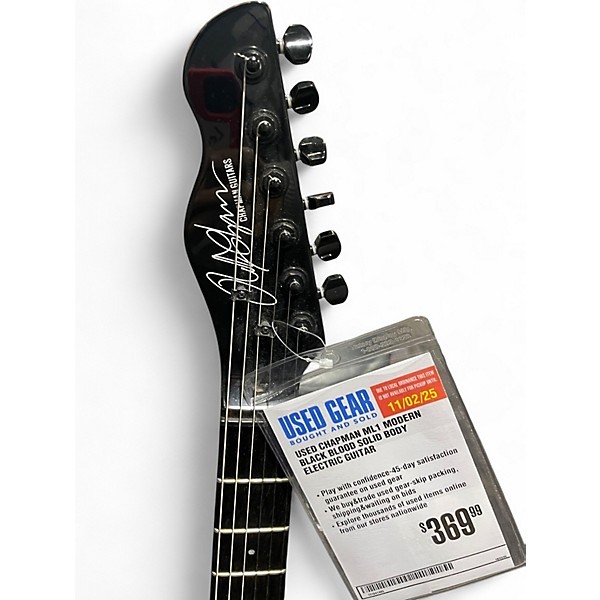 Used Chapman ML1 Modern black blood Solid Body Electric Guitar