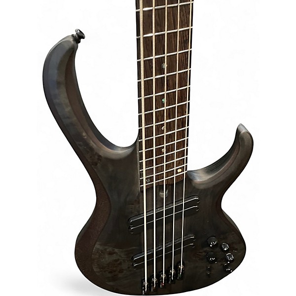 Used Ibanez BTB505M Trans Black Electric Bass Guitar