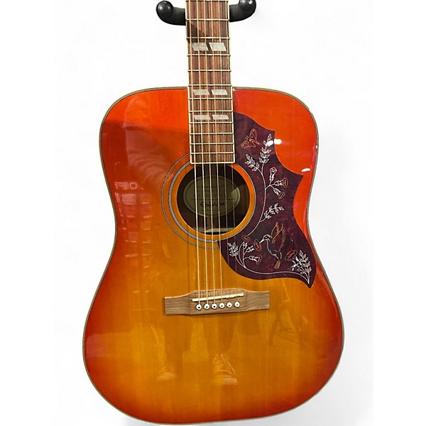 Used Epiphone Hummingbird Pro 2 Tone Sunburst Acoustic Electric Guitar