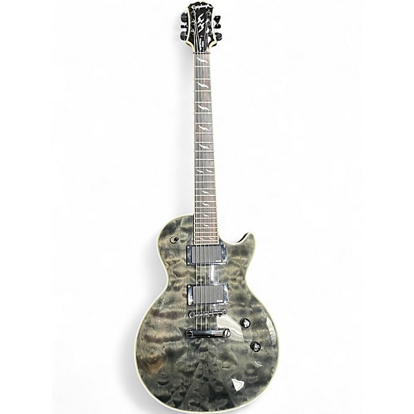 Used Epiphone Prophecy Les Paul Custom Plus Trans Black Solid Body Electric Guitar