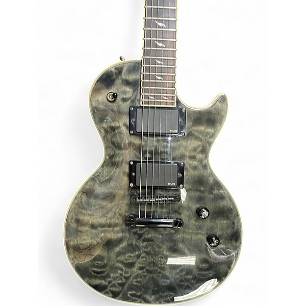 Used Epiphone Prophecy Les Paul Custom Plus Trans Black Solid Body Electric Guitar