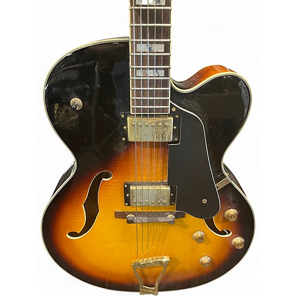 Used Washburn J5 Jazz Venetian Tobacco Sunburst Hollow Body Electric Guitar