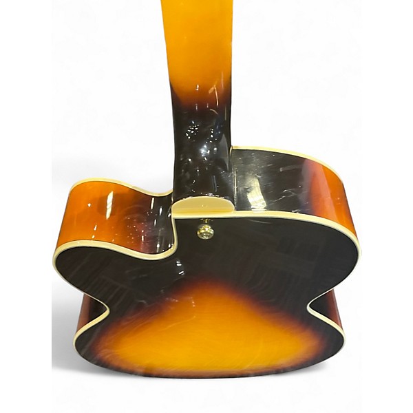 Used Washburn J5 Jazz Venetian Tobacco Sunburst Hollow Body Electric Guitar