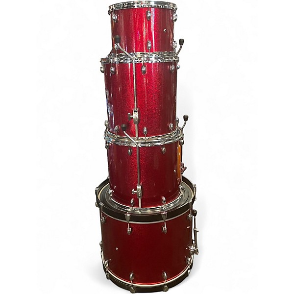 Used Gretsch Drums 4 Piece Catalina Maple RED SPARKLE Drum Kit