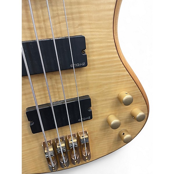 Used Schecter Guitar Research C4 Custom Natural Electric Bass Guitar