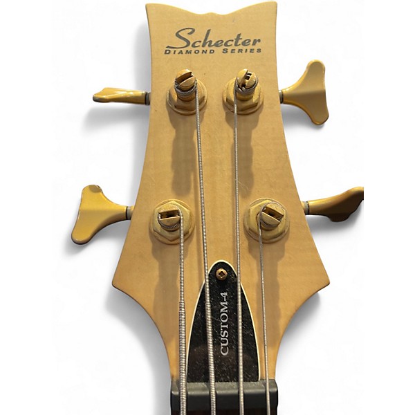 Used Schecter Guitar Research C4 Custom Natural Electric Bass Guitar