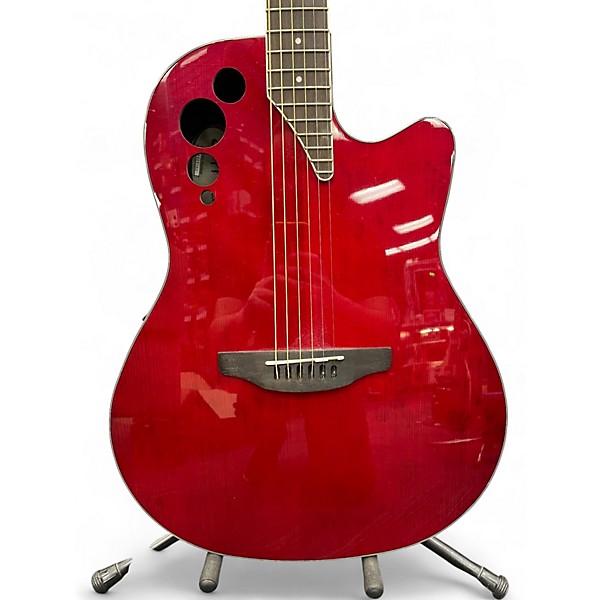 Used Applause AE44II Red Acoustic Guitar