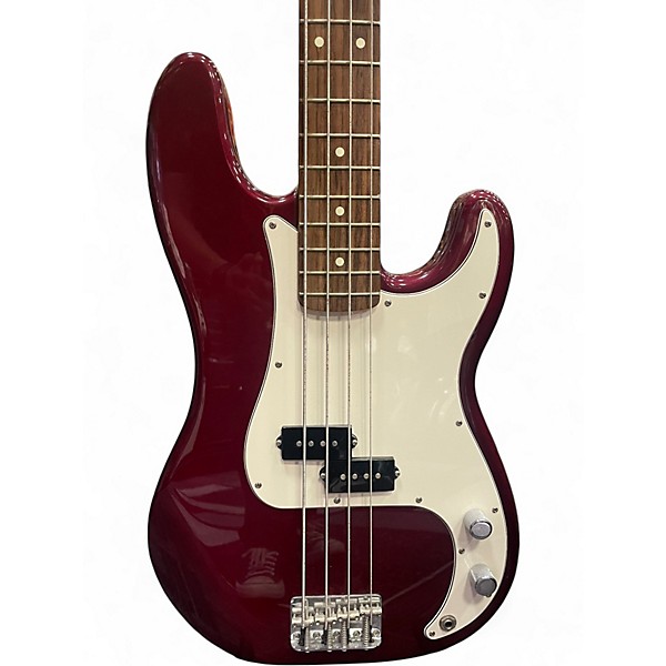 Used Fender Standard Precision Bass Red Electric Bass Guitar