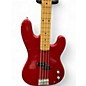 Used Squier Precision Bass Red Electric Bass Guitar