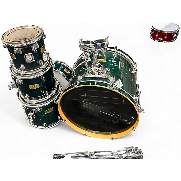 Used Mapex 5 Piece pro m Green Drum Kit