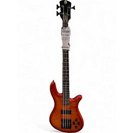 Used Spector Q4 Orange Electric Bass Guitar
