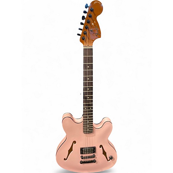 Used 2024 Fender Tom Delonge Pink Hollow Body Electric Guitar