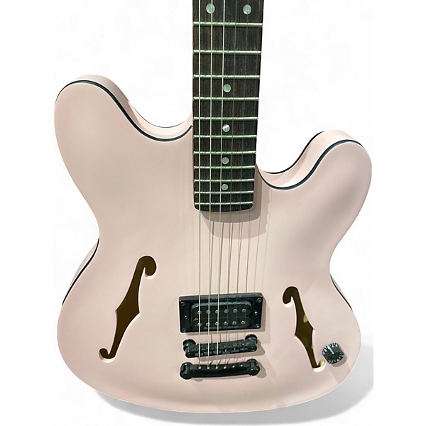 Used 2024 Fender Tom Delonge Pink Hollow Body Electric Guitar