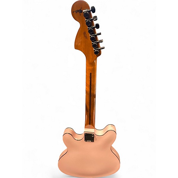 Used 2024 Fender Tom Delonge Pink Hollow Body Electric Guitar