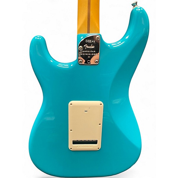 Used Fender American Professional II Stratocaster (UPGRADED WITH ORIGINA MIAMI BLUE Solid Body Electric Guitar