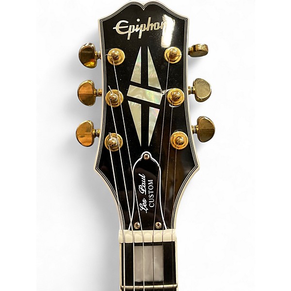 Used Epiphone Les Paul Custom Black Solid Body Electric Guitar