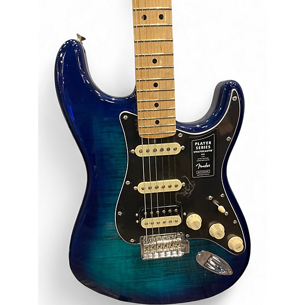Used Fender Player Stratocaster HSS Plus Top Blue Burst Solid Body Electric Guitar