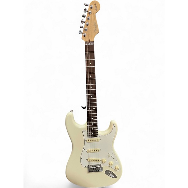 Used Fender Artist Series Jeff Beck Stratocaster Olympic White Solid Body Electric Guitar