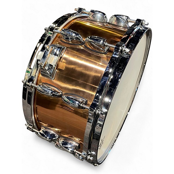 Used Gretsch Drums 14in 6" x 14" copper Snare Copper Drum