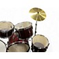 Used SPL 7 Piece drumset Burgundy Mist Drum Kit
