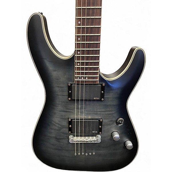 Used Schecter Guitar Research C1 Platinum Black Solid Body Electric Guitar