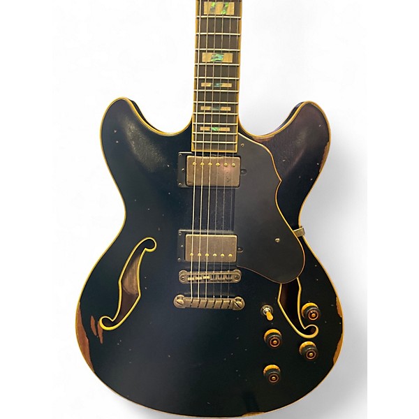 Used Ibanez ASV100DG Black Hollow Body Electric Guitar