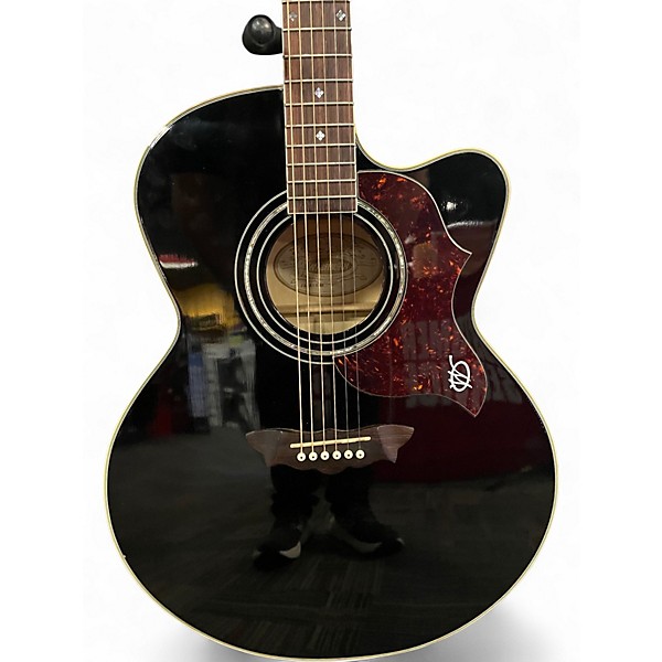 Used Washburn J28SCE Black Acoustic Electric Guitar