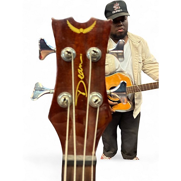 Used Dean EAB FL Natural Acoustic Bass Guitar