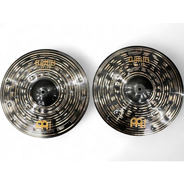 Used MEINL 14in DARK HI HAT PAIR Cymbal