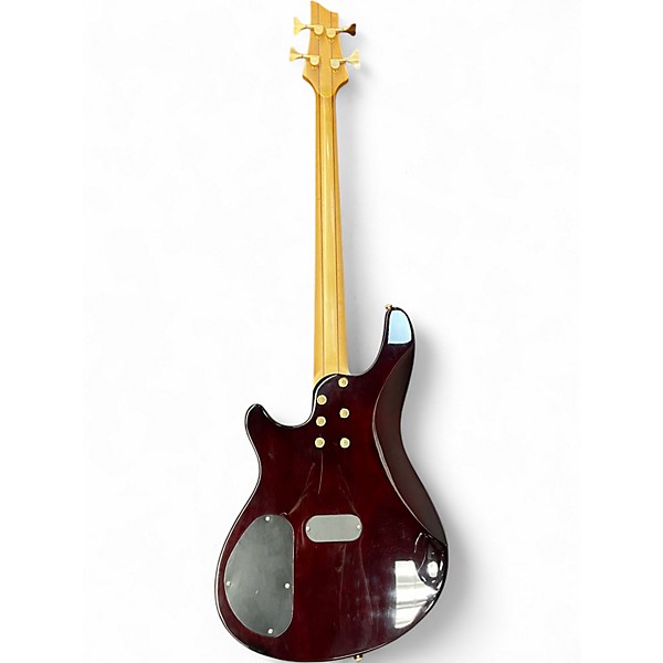 Used Schecter Guitar Research C4 4 String Trans Red Electric Bass Guitar