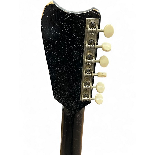 Used Silvertone 1448 WITH CASE AMPLIFIER Black Solid Body Electric Guitar