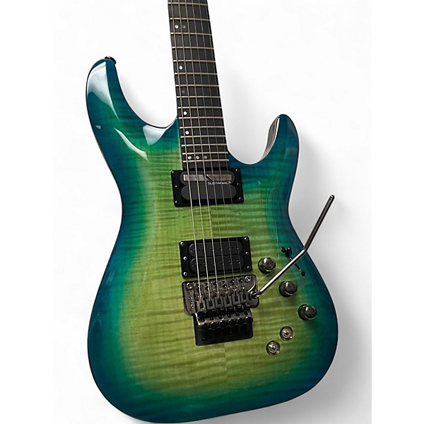 Used Schecter Guitar Research Blackjack C1 SLS FR Aquaburst Solid Body Electric Guitar