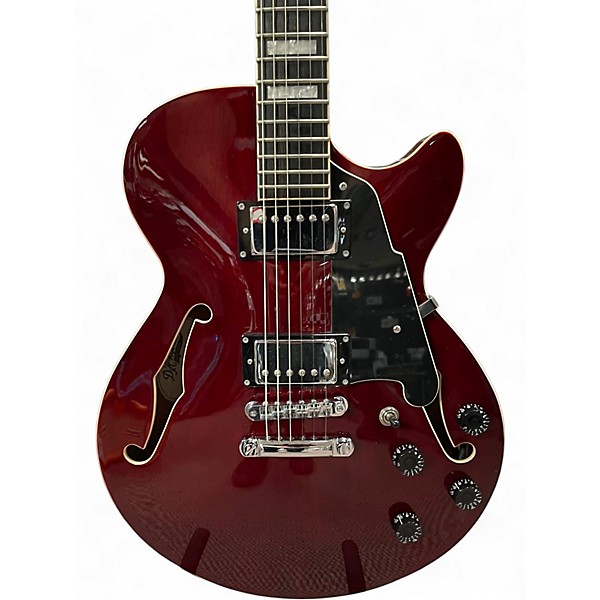 Used D'Angelico Premier Series SS Cherry Hollow Body Electric Guitar