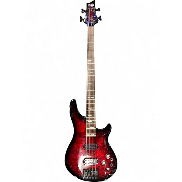 Used Schecter Guitar Research Omen Elite 4 Black Cherry Burst Electric Bass Guitar