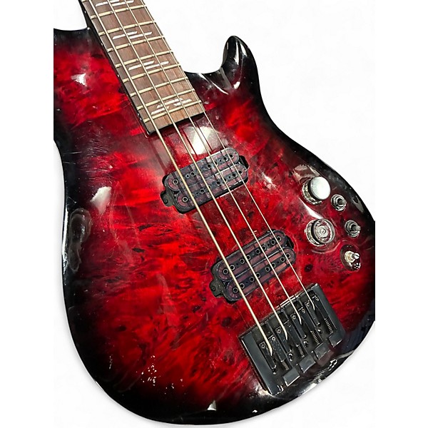Used Schecter Guitar Research Omen Elite 4 Black Cherry Burst Electric Bass Guitar