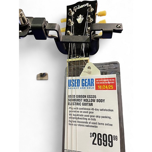 Used Gibson ES335 Sunburst Hollow Body Electric Guitar